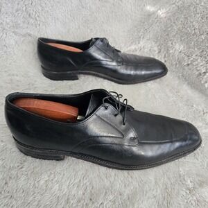 FREEMAN Free Flex Men's Sz 13 AAA Black Dressy‎ Leather Formal Shoes Lace Up